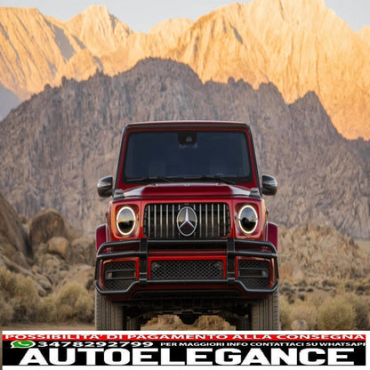Bullbar protection suitable for mercedes g-class facelift w463 w464 g63 (2018-up) stainless steel piano black