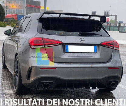 DIFFUSER SUITABLE FOR MERCEDES A CLASS W177 AMG + BLACK TERMINALS A35 LOOK
