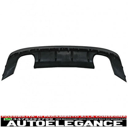 Diffusore mantovana paraurti posteriore con sistema di scarico nero adatto per audi a3 8v hatchback sportback (2012-2015) s3 design