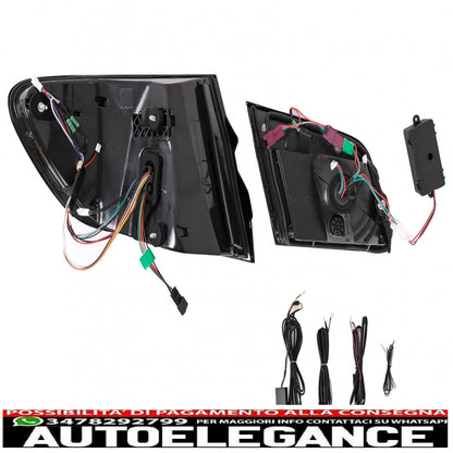 LED taillights suitable for BMW 5 Series F10 (2011-2017) with dynamic sequential cornering lights updated to LCI G30 design