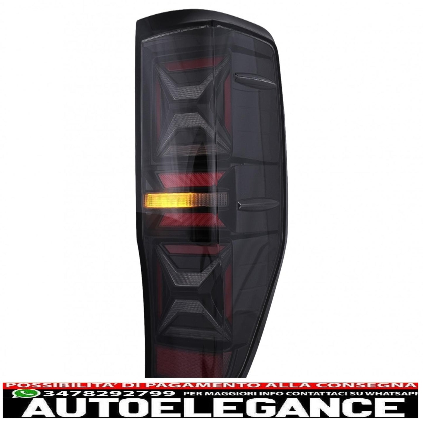 LED rear lights suitable for Ford Ranger (2012-2018) smoked with dynamic sequential direction indicators
