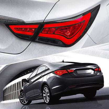 Fanali posteriori Full LED per Hyundai Sonata 6th Gen Sedan 2011-2014 ABS, PMMA, materiale in VETRO