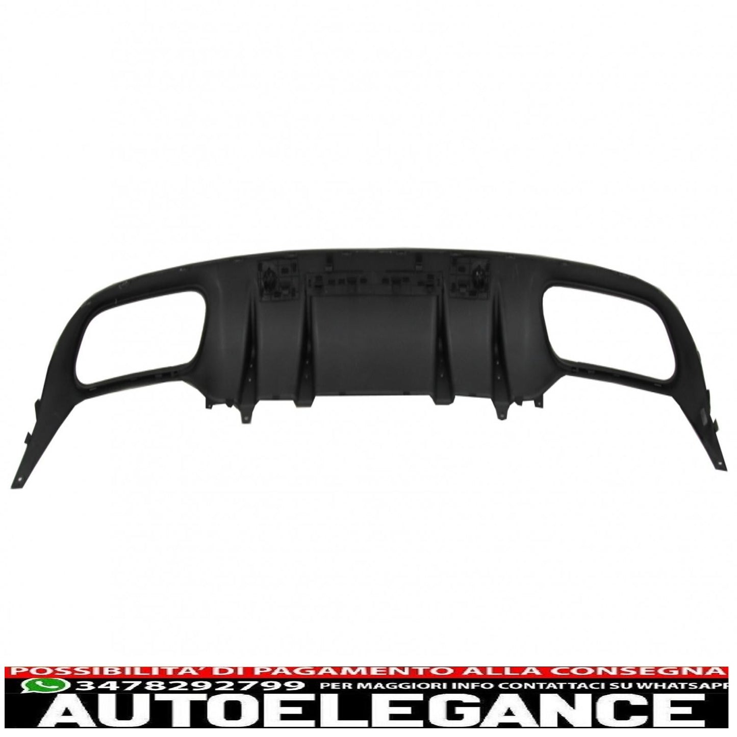 Diffusore mantovana per paraurti posteriore adatto per mercedes classe c c205 a205 coupe cabriolet (2014-2019) restyling c63s design silver tips