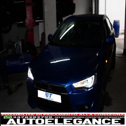 led drl headlights suitable for mitsubishi lancer (2007-2017) double projector dynamic sequential signal 