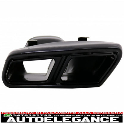 body kit suitable for mercedes s class w222 with exhaust tips and side skirts long version (2013-06.2017) design s65