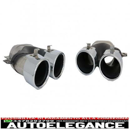 diffusore posteriore con terminali di scarico argento adatti per mercedes glc coupe facelift c253 (2020-) glc43 design