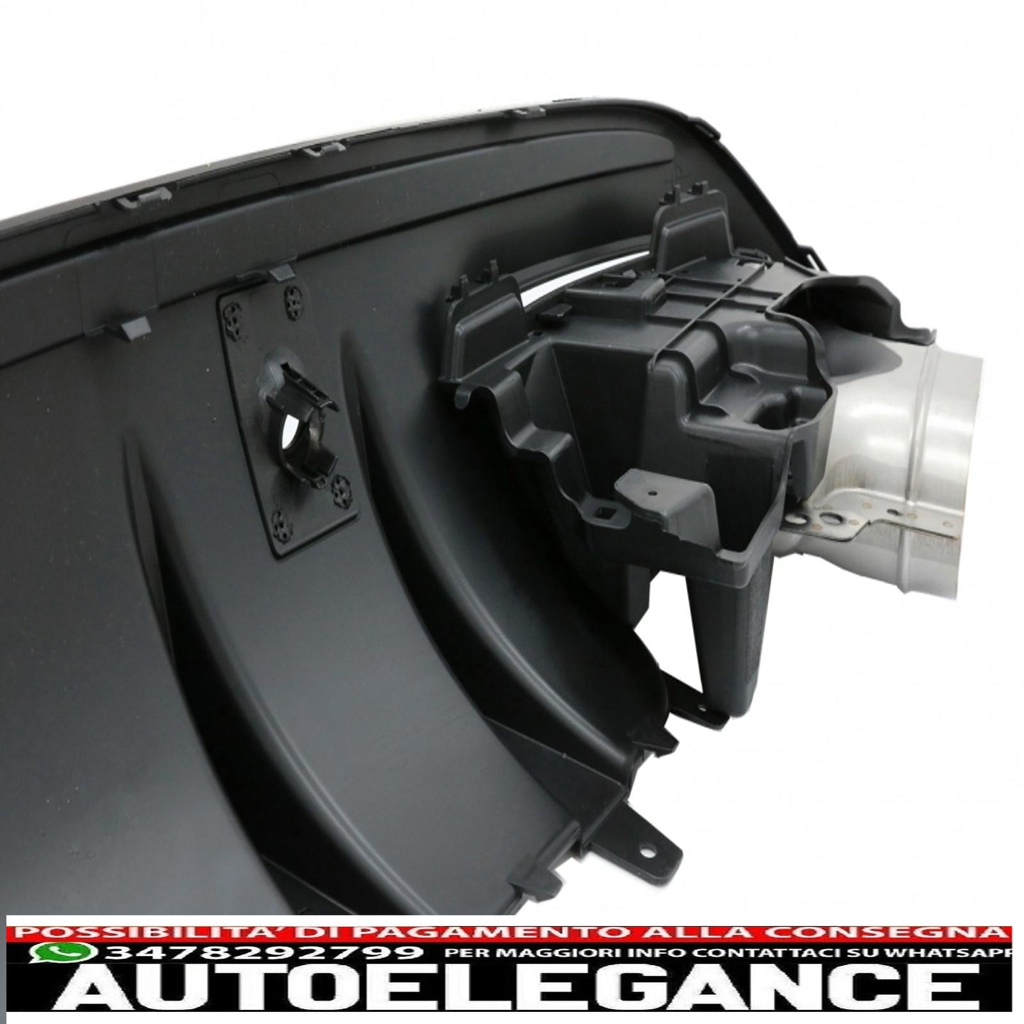 Diffusore del paraurti posteriore con terminali di scarico adatti per mercedes classe c w205 s205 sport line (2014-2020) c43 design night package