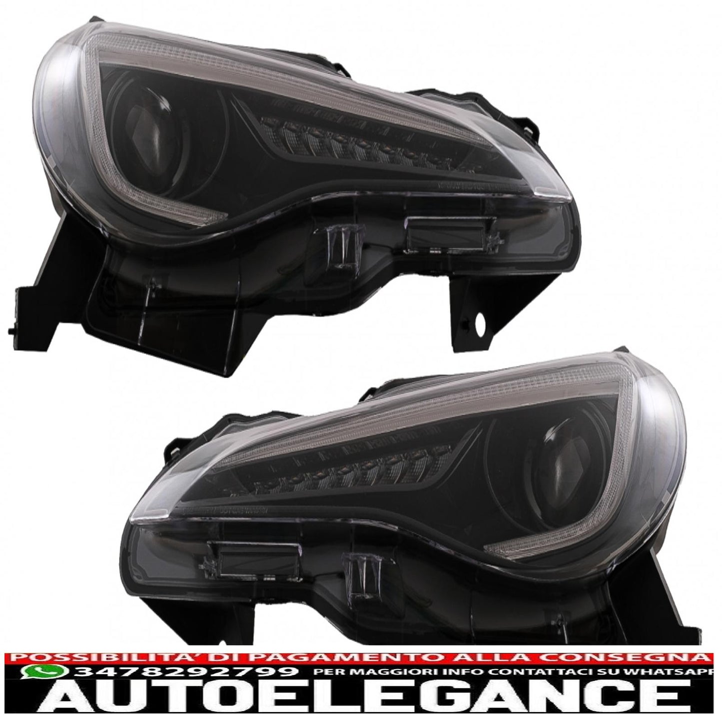 fari anteriori a led adatti per toyota 86 (2012-2019) subaru brz (2012-2018) scion fr-s (2013-2016) con luci di svolta dinamiche sequenziali