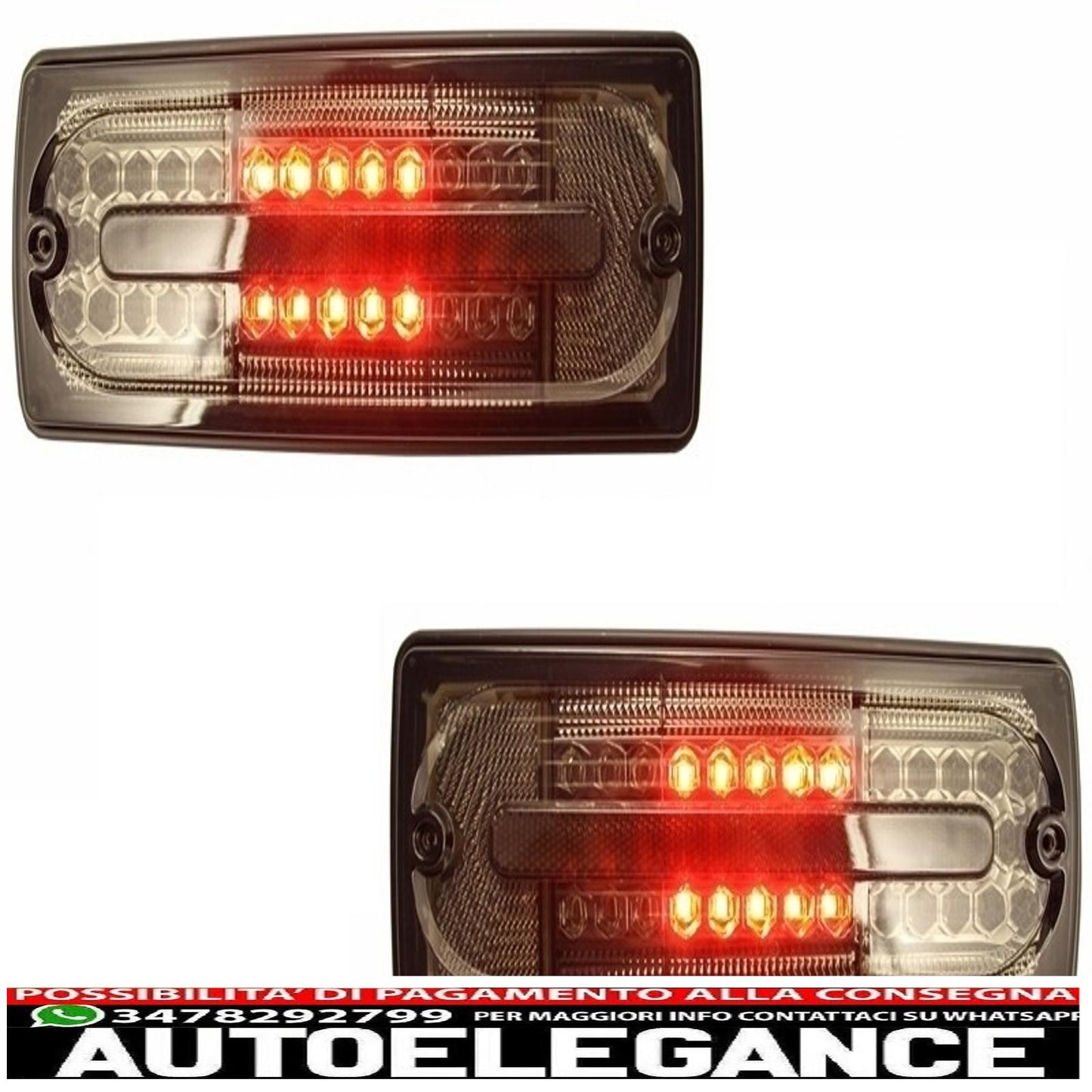 Smoked Rear Bumper LED Tail Lights Fit For Mercedes Benz W463 G Class (1989-2017) G63 G65 Design