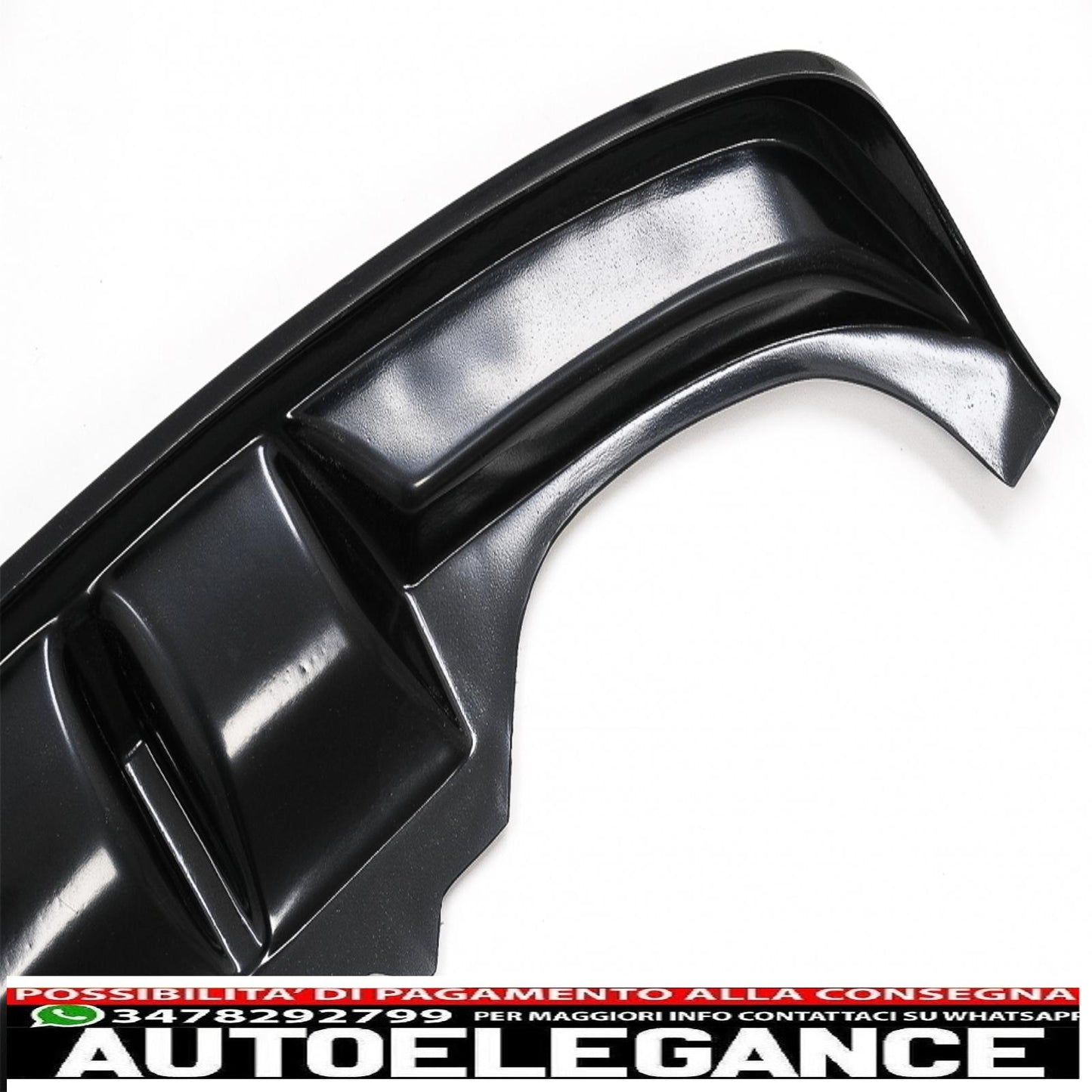 Diffusore d'aria mantovana paraurti posteriore adatto per skoda octavia iii 5e berlina station wagon (2013-2019) nero pianoforte