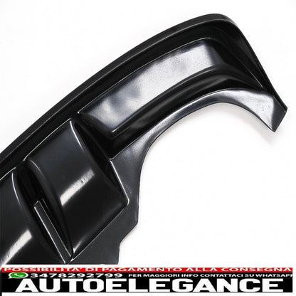 Diffusore d'aria mantovana paraurti posteriore adatto per skoda octavia iii 5e berlina station wagon (2013-2019) nero pianoforte