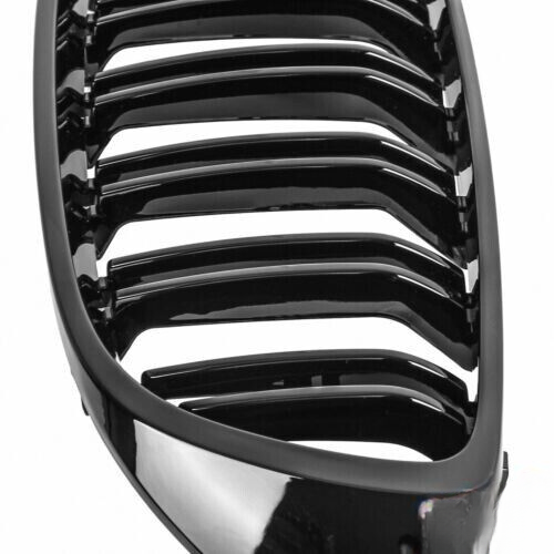 GRIGLIA ADATTA PER BMW SERIE 4 F32 F33 F36 DOPPIA FASCIA LOOK NERO LUCIDO