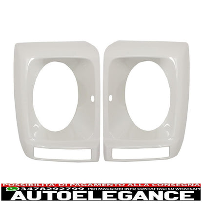 bi-xenon headlights chrome look suitable for mercedes g-class w463 (1989-2012) with white covers with led drl design g65