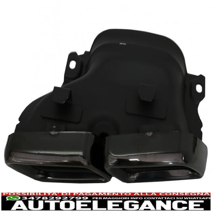 diffusore posteriore con terminali di scarico adatto per mercedes gle w166 suv sport line (2015-2018) pacchetto notturno