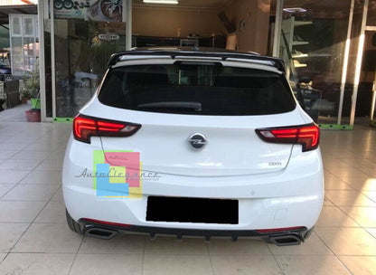 OPEL ASTRA K 2015-2018 REAR BUMPER DIFFUSER ABS GLOSSY BLACK .-. 