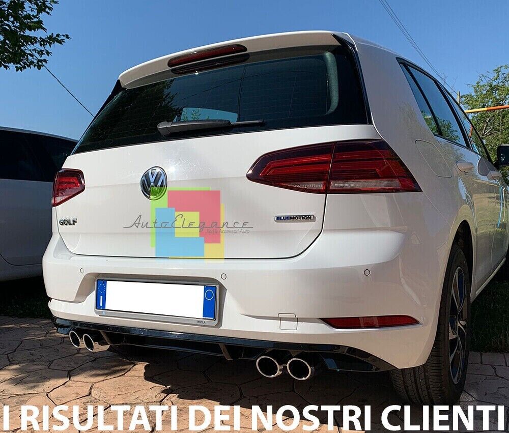 VW GOLF 7.5 2017-2020 REAR DIFFUSER UNDER BUMPER TIP-OFFS LOOK R 0914