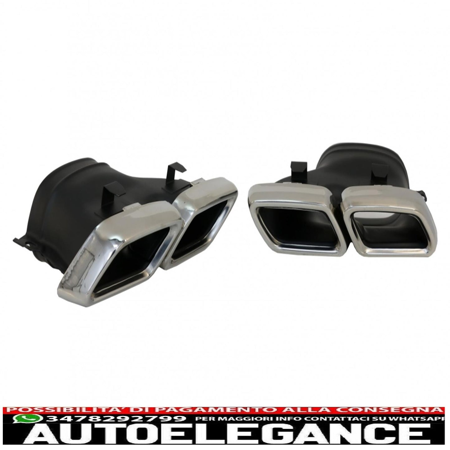 Diffusore d'aria per paraurti posteriore con terminali di scarico adatto per mercedes classe gls x166 suv facelift (09.2015-2019) design gls63