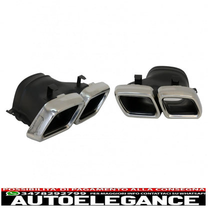 Diffusore d'aria per paraurti posteriore con terminali di scarico adatto per mercedes classe gls x166 suv facelift (09.2015-2019) design gls63
