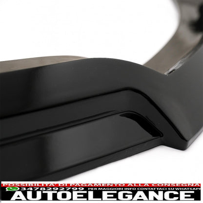 Front bumper lip suitable for mercedes c class w205 sedan s205 t-modell a205 cabriolet c205 coupe (2014-2019) sport line piano black