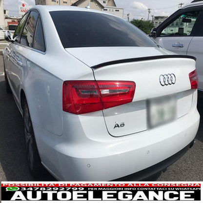 trunk spoiler suitable for audi a6 c7 4g 4 doors (2011-2018) matt black