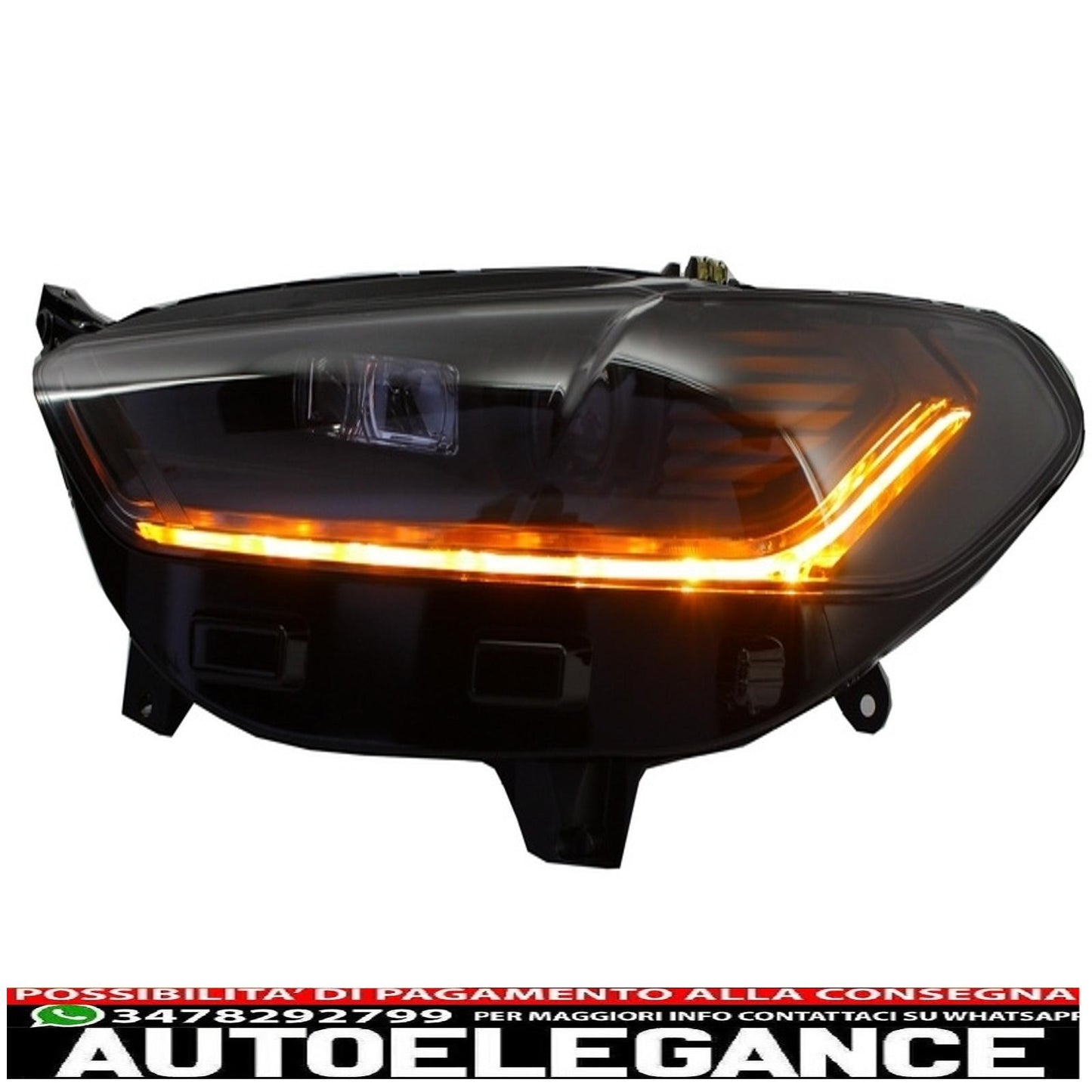 led drl headlights suitable for ford mondeo mk5 (2013-2016) black dynamic and smooth sequential cornering lights 