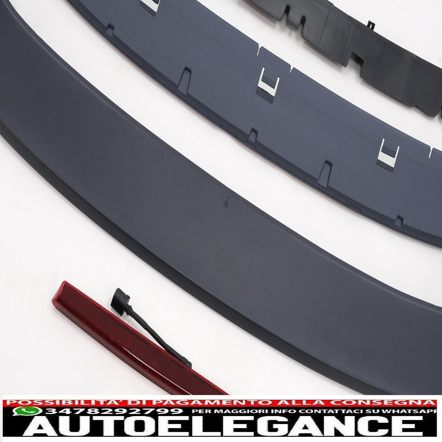 Rear bumper roof spoiler with led brake light suitable for vw golf 6 vi (2008-2012) and gti design exhaust system