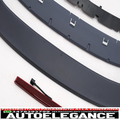 Rear bumper roof spoiler with led brake light suitable for vw golf 6 vi (2008-2012) and gti design exhaust system