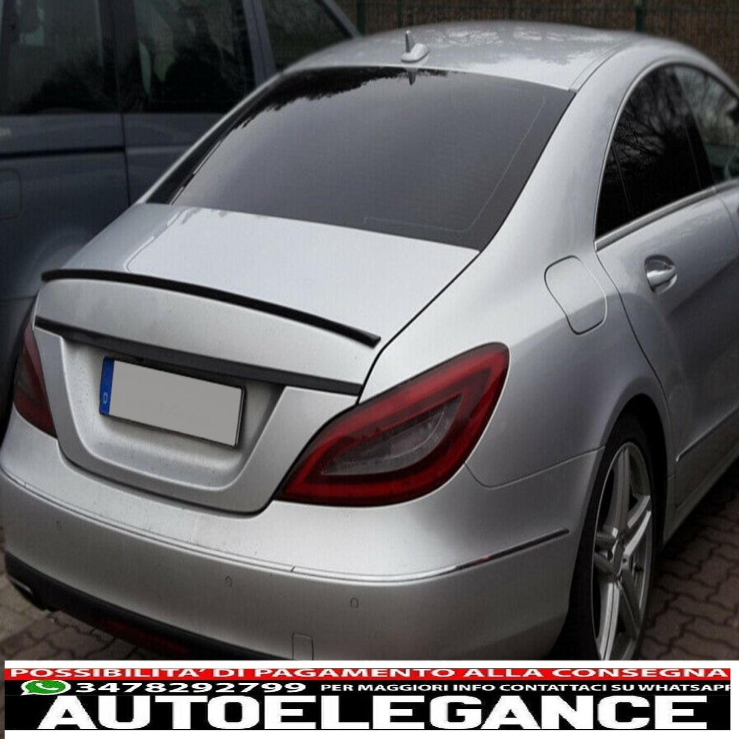 trunk spoiler suitable for mercedes cls class w218 limousine (2010-2018) piano black