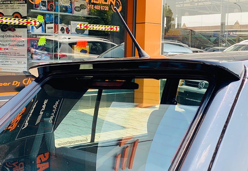 SPOILER TETTO ADATTO PER VW GOLF MK1 1974-1985 LOOK RLINE GTI NERO LUCIDO