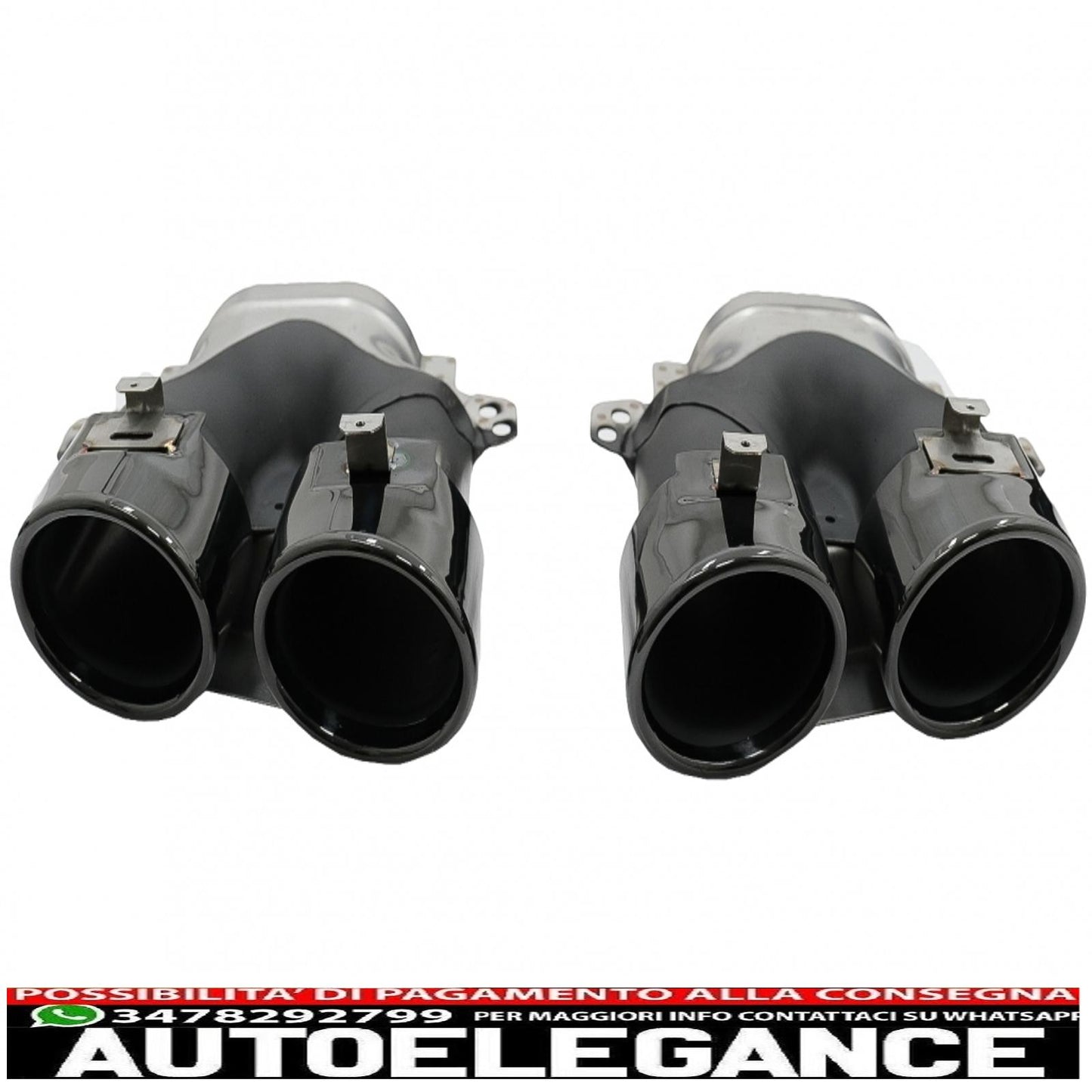 Rear Diffuser with Black Exhaust Tips Suitable for Mercedes CLS Class C257 (2018+) Night Design Package CLS53