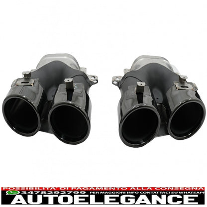 Rear Diffuser with Black Exhaust Tips Suitable for Mercedes CLS Class C257 (2018+) Night Design Package CLS53