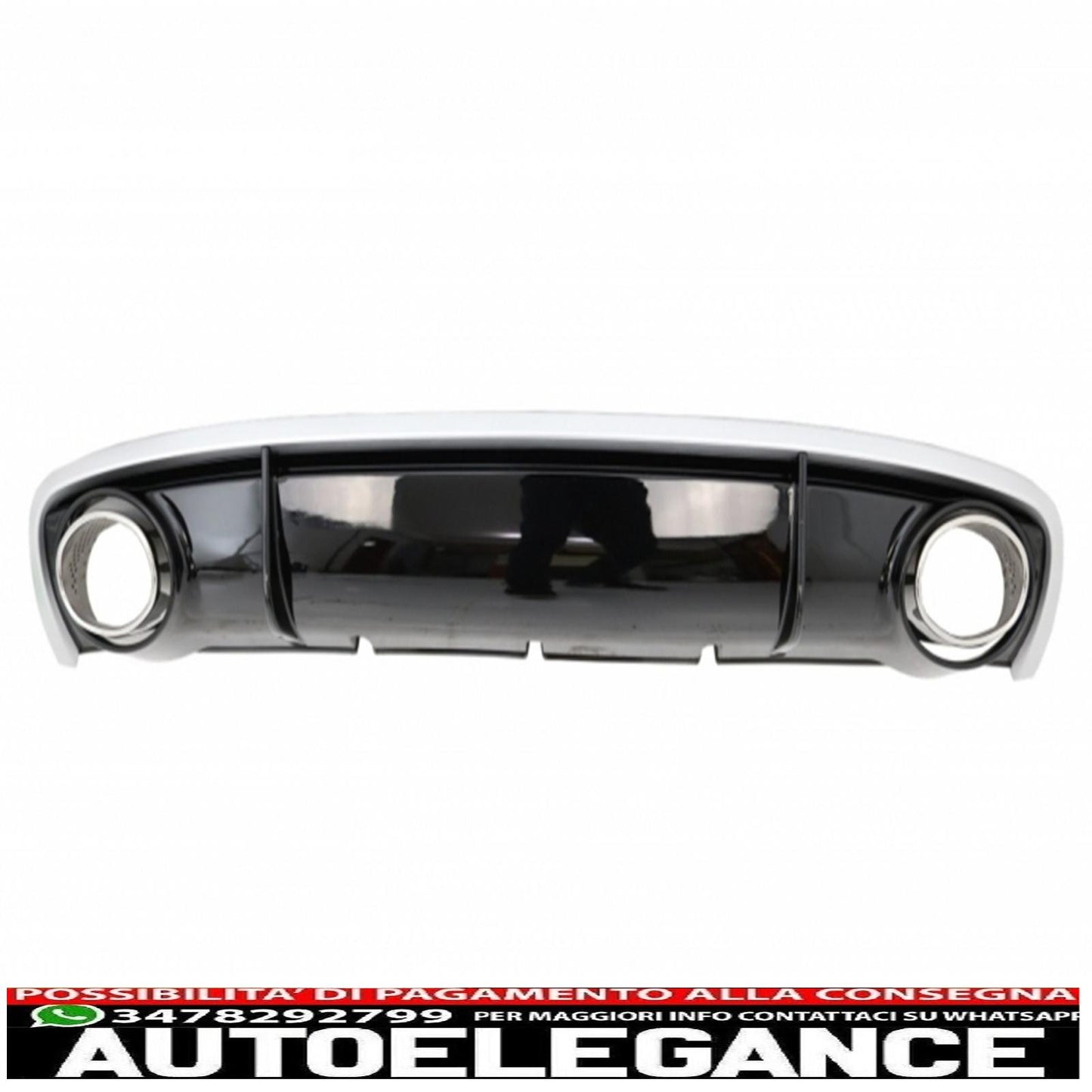 griglia anteriore senza badge con diffusore paraurti e terminali di scarico design RS4 adatto per audi a4 b8 limousine avant facelift (2012-2015)