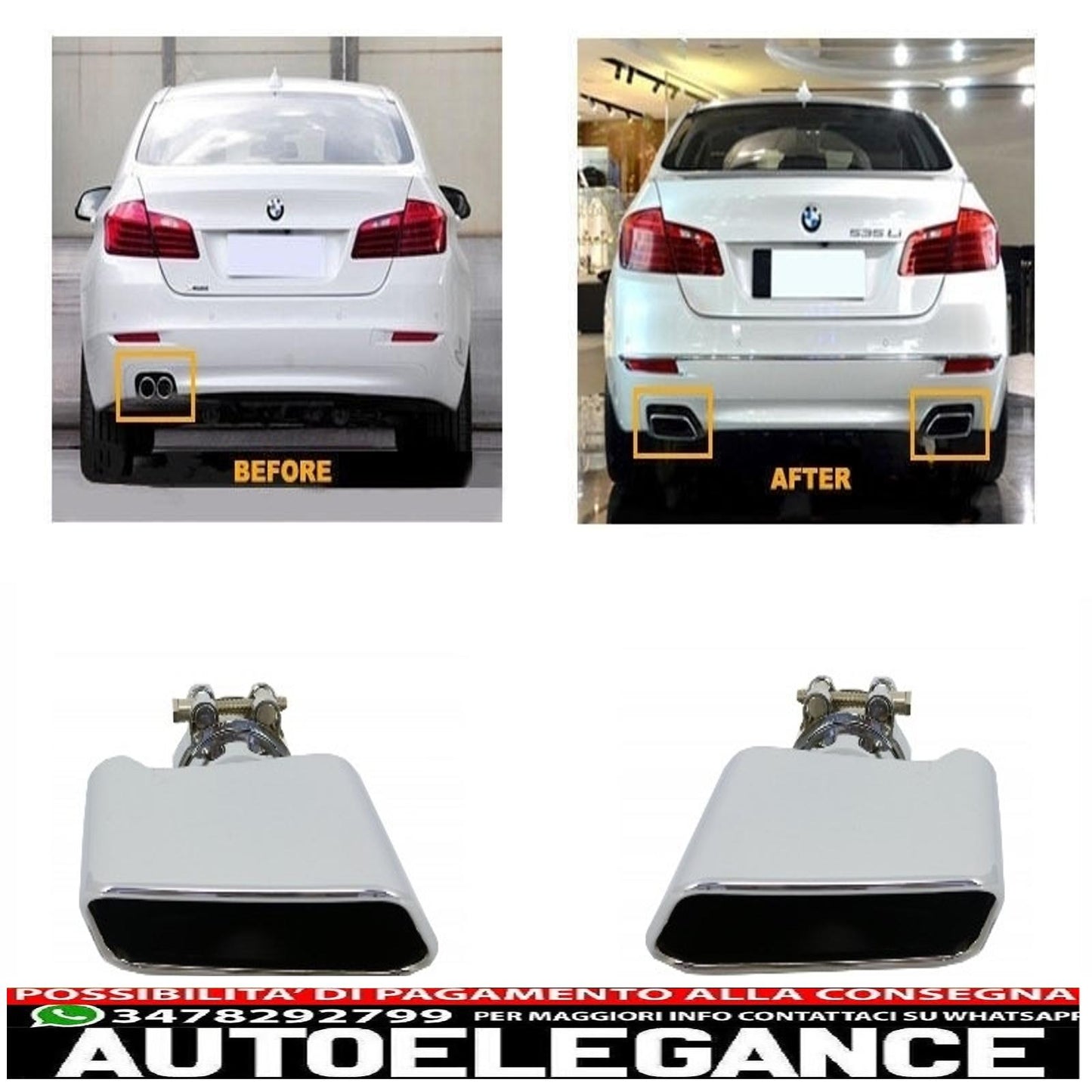 suggerimenti per il silenziatore di scarico per bmw berlina 5er touring f10 f11 f18 550i v8 lci quadrato