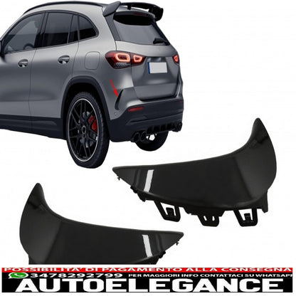 Alette aerodinamiche per paraurti posteriore, alette laterali flics, adatte per mercedes gla suv h247 (2020-up) sport line piano nero AUTOELEGANCERICAMBI
