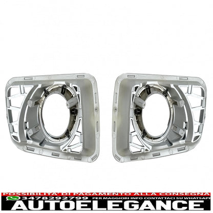 Griglia inferiore paraurti anteriore con coperture fendinebbia adatta per Land Range Rover Vogue III L322 (2010-2012) design autobiografia cromata