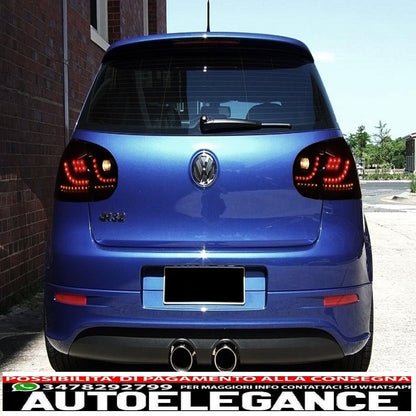 led rear lights suitable for vw golf v 5 left hand drive (2004-2009) smoked black look extreme urban style