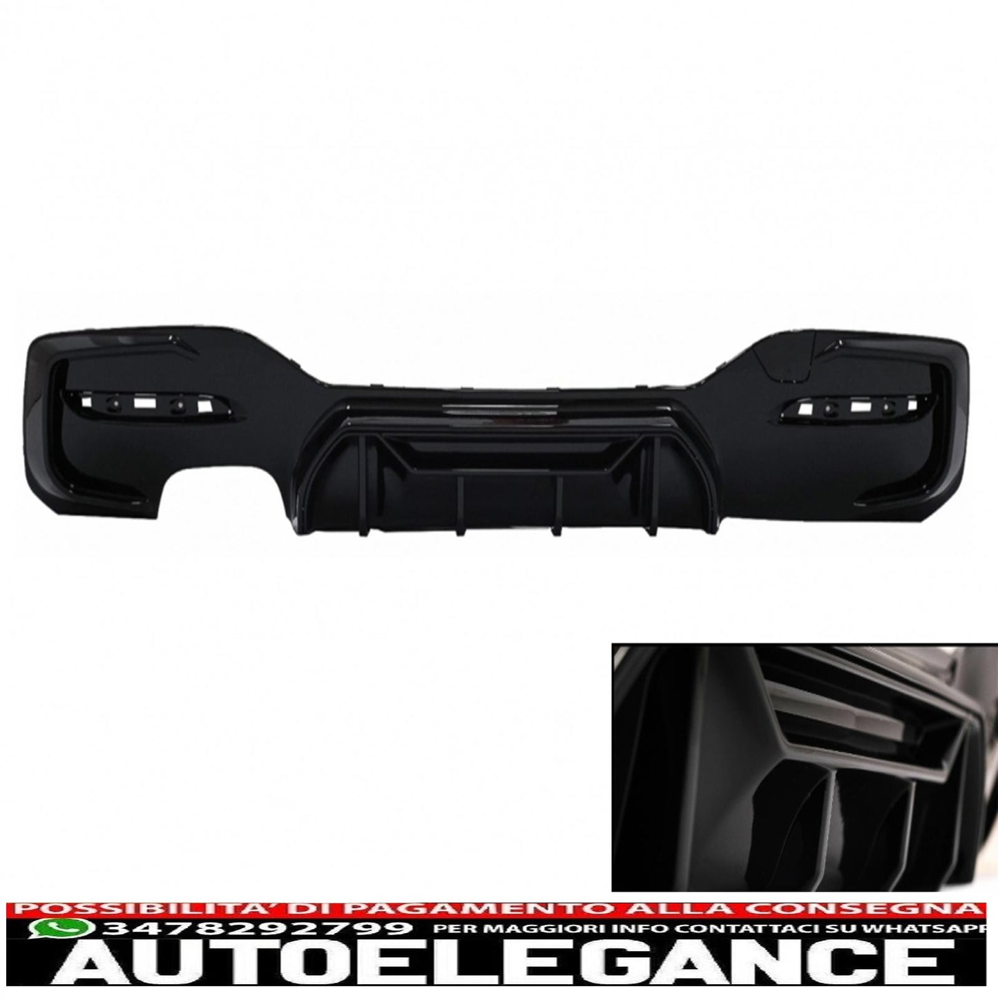 Spoiler per paraurti anteriore adatto per BMW Serie 1 F20 F21 LCI (2015-2019) con paraurti posteriore spoiler mantovana diffusore e estensioni minigonne laterali Hatchback M Sport Piano Black