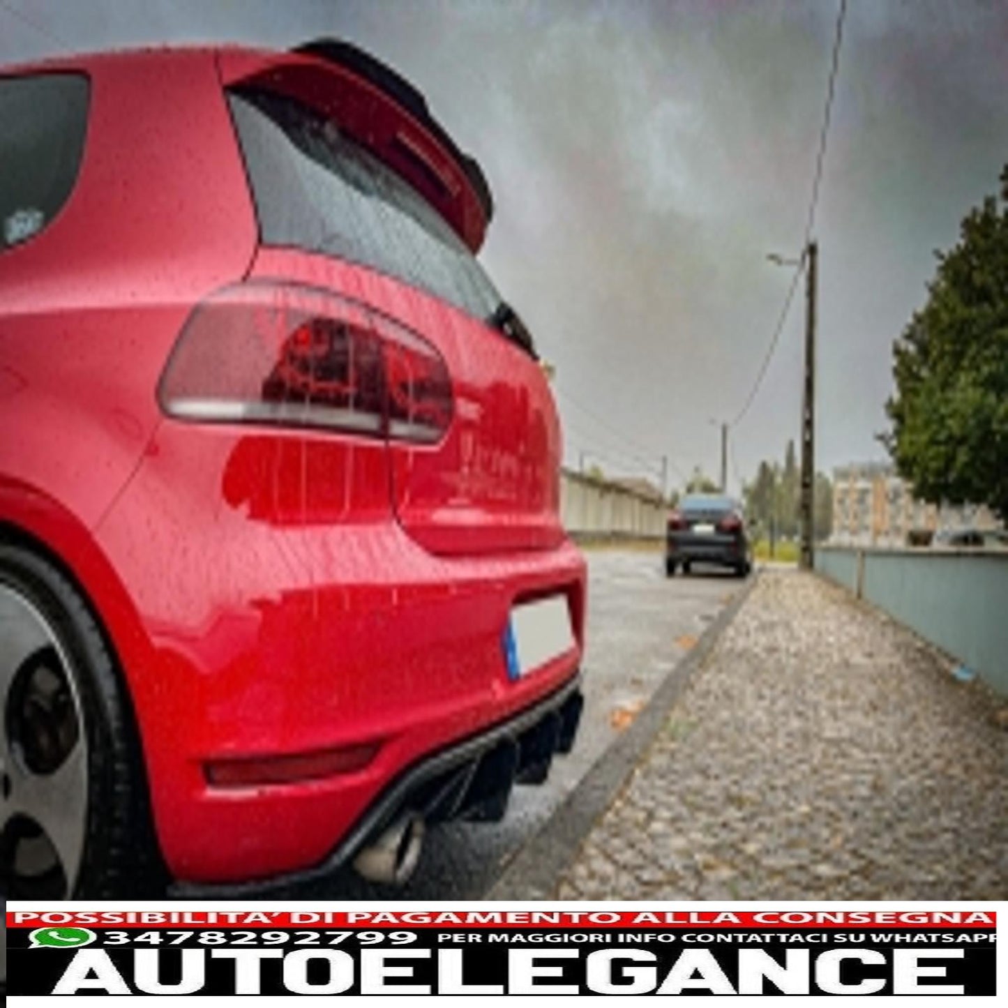 Additional roof spoiler on the wing suitable for vw golf 6 gti/r mk6 hatchback (2008-2012)
