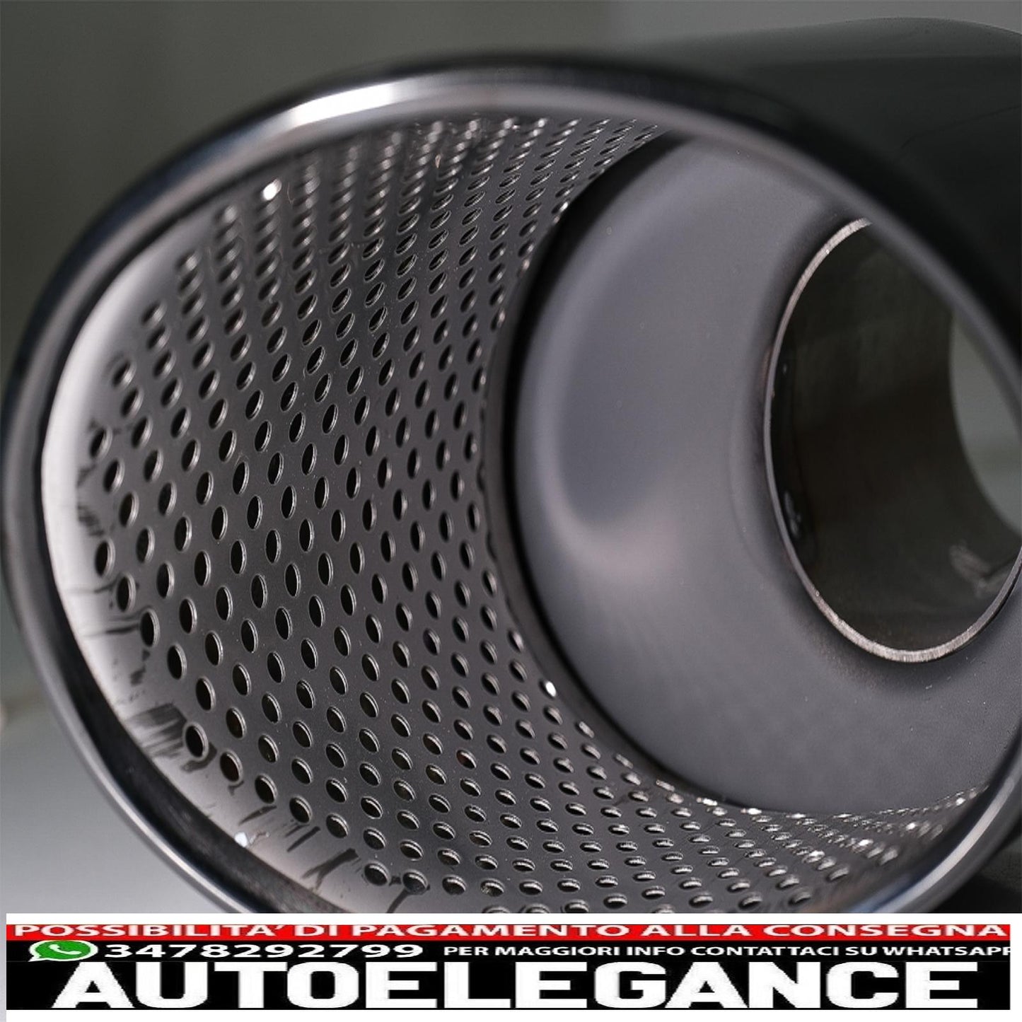 COPPIA Terminali di scarico adatti per audi look rs nero