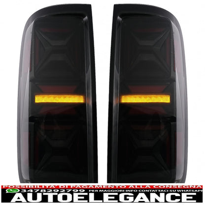 full led rear lights suitable for vw amarok (2010-2020) dynamic sequential turn smoke
