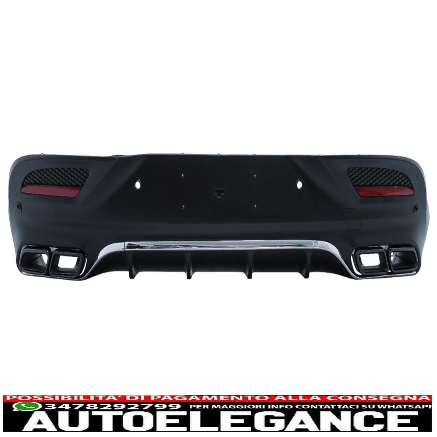 body kit suitable for mercedes gle coupe c292 sport line (2015-2019) with black exhaust tips