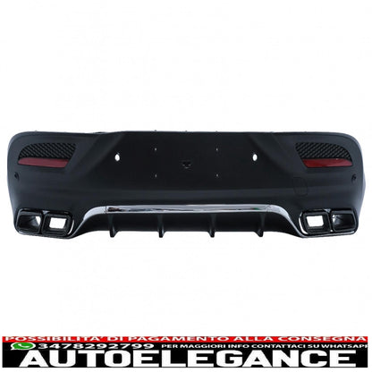 body kit suitable for mercedes gle coupe c292 sport line (2015-2019) with black exhaust tips