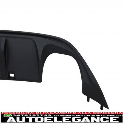 impianto di scarico completo con diffusore aria paraurti posteriore adatto per vw golf 7 vii mk7 (2013-2017) abt design