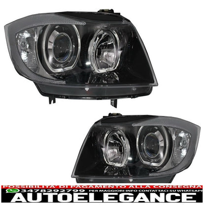 complete body kit suitable for bmw 3 series e90 (2005-2008) m-technik m-performance design with black angel eye headlights