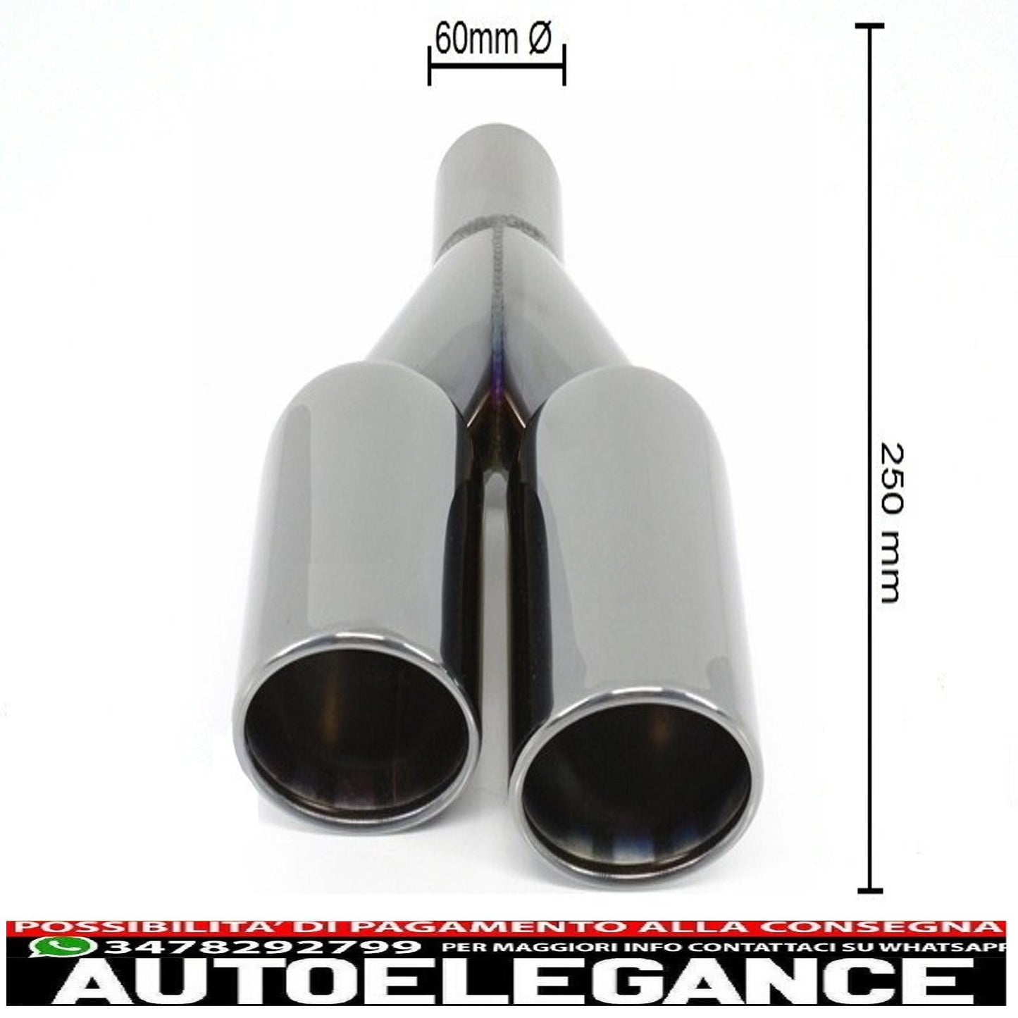 rear diffuser double outlet edition gloss black with m-power tailpipes black suitable for bmw 3 series f30 f31 (2011-up) m performance design