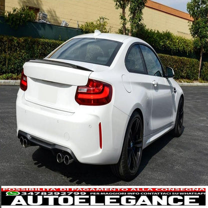 trunk spoiler suitable for bmw 2 series f22 f87 m2 coupe (2012-2019) piano black