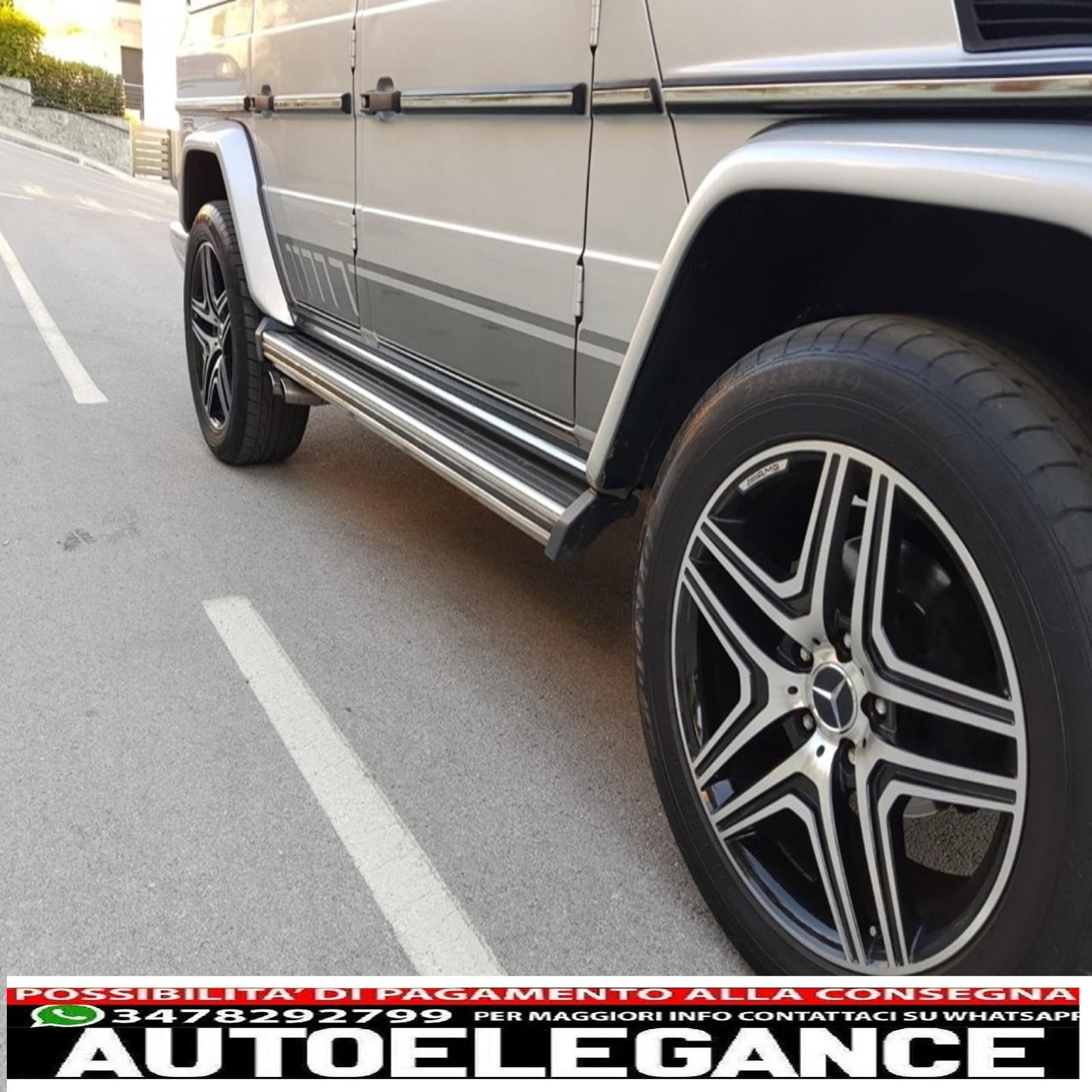 side decals matt black vinyl sticker suitable for mercedes g class w463 (1989-2017)