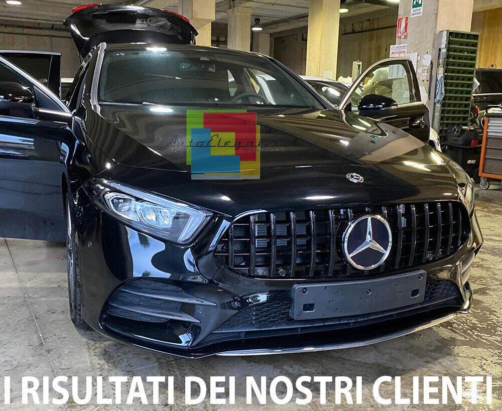 GRIGLIA ANTERIORE ADATT MERCEDES CLASSE A W177 MASCHERINA AMG PANAMERICANA BLACK