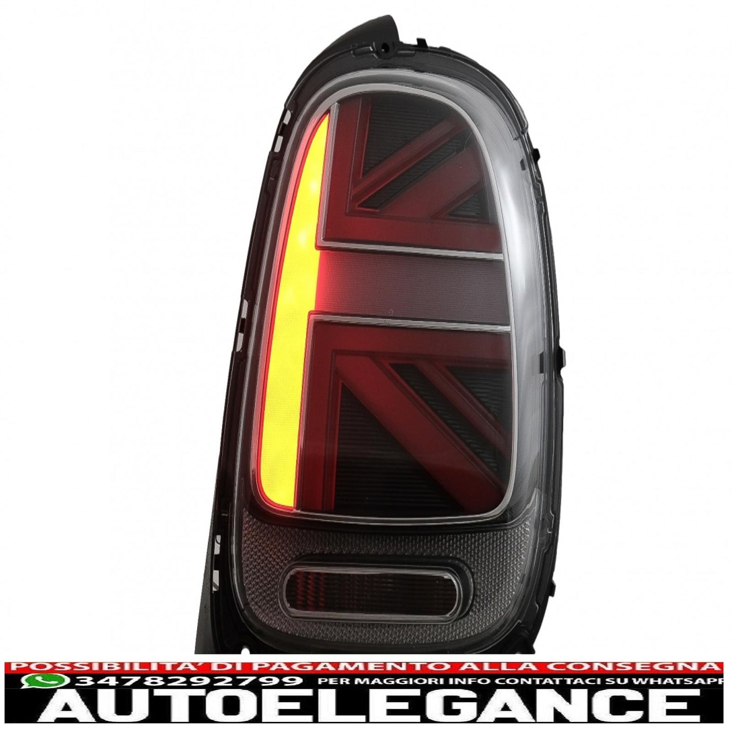 Rear lights suitable for mini one f55 f56 f57 3d 5d cabriolet (2014-2018) JCW Design smoke red