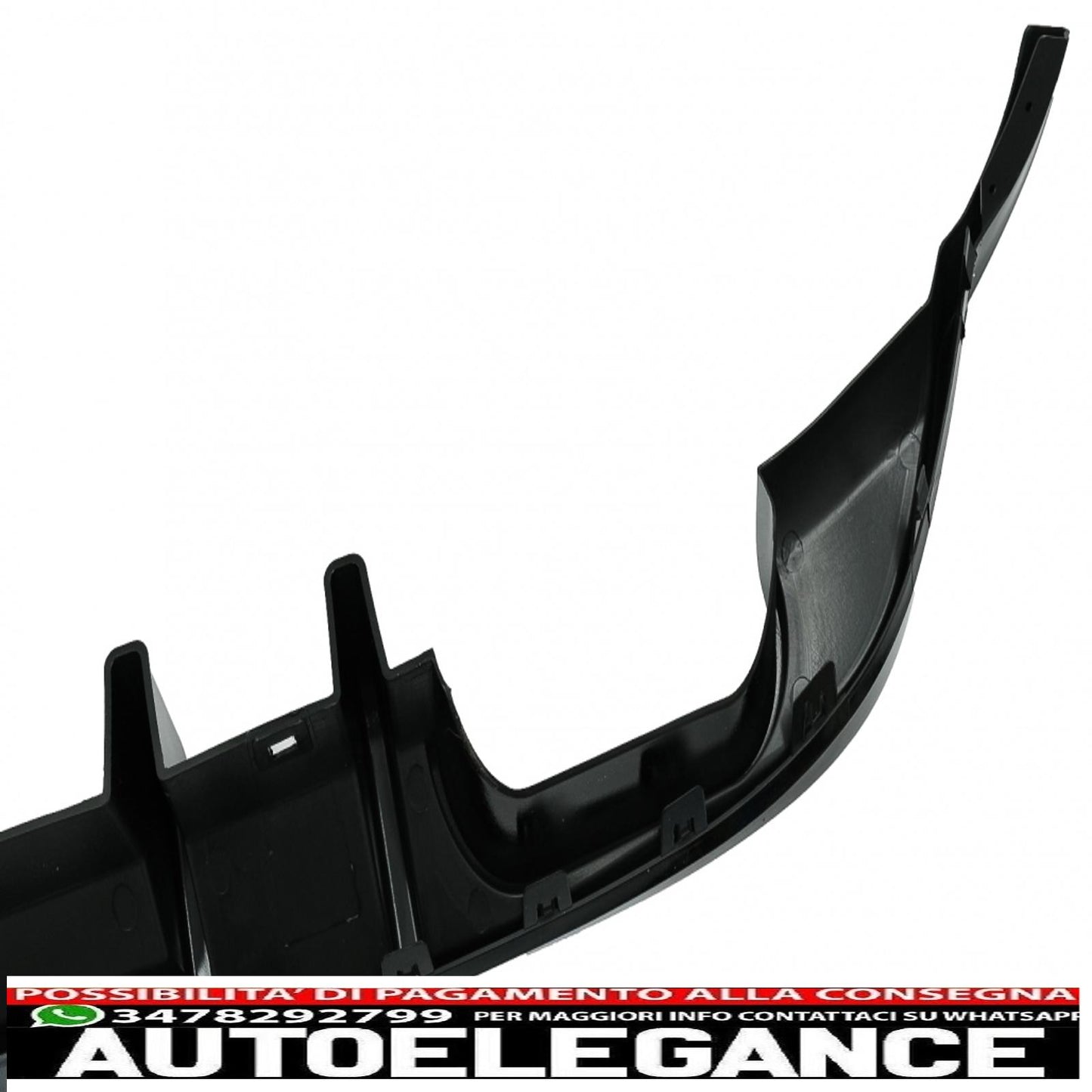 Rear Bumper Air Diffuser with Front Bumper Lip Extension Spoiler Fit for VW Golf 7.5 (2017-2019) R Look Piano Black